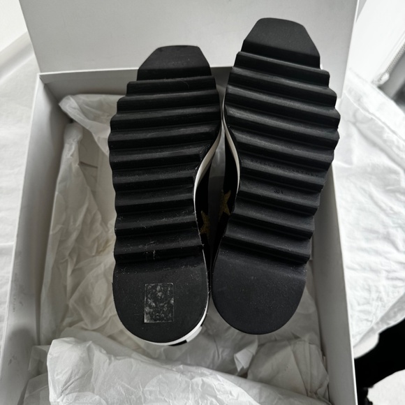 Stella McCartney Elyse Stars Black Platform Sneakers 38.5 - New Never Worn - Picture 4 of 8
